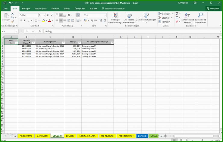 Einnahmen überschuss Rechnung Muster 4 Einnahmen überschuss Rechnung Muster