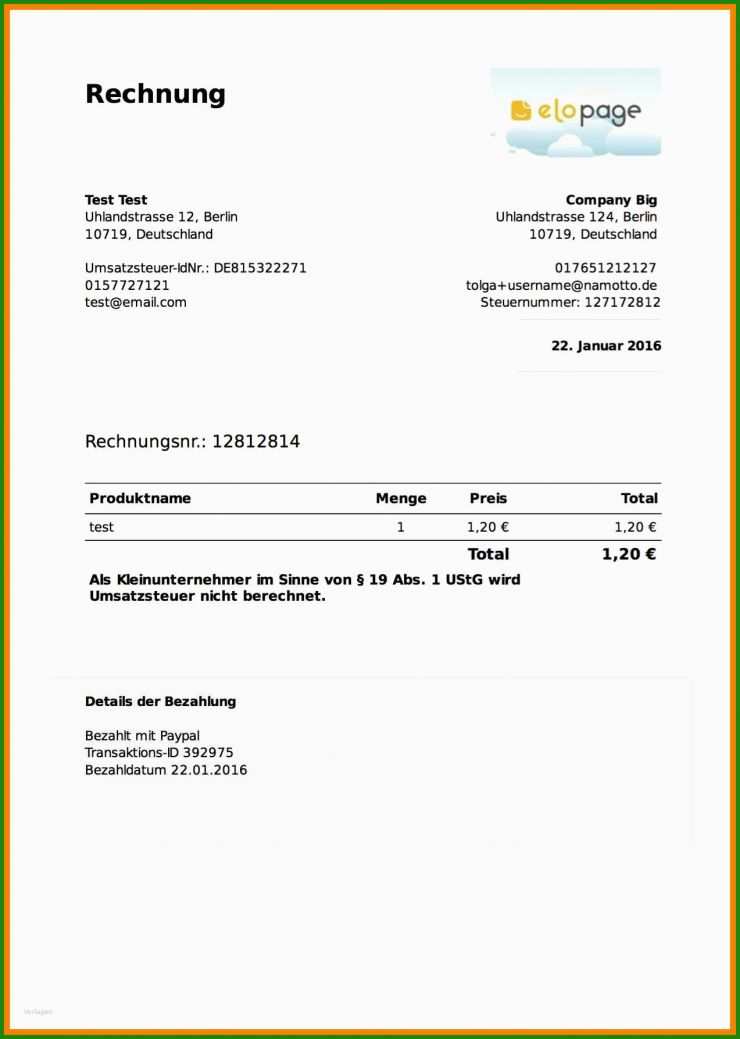 Elektronische Rechnung Zustimmung Empfänger Vorlage