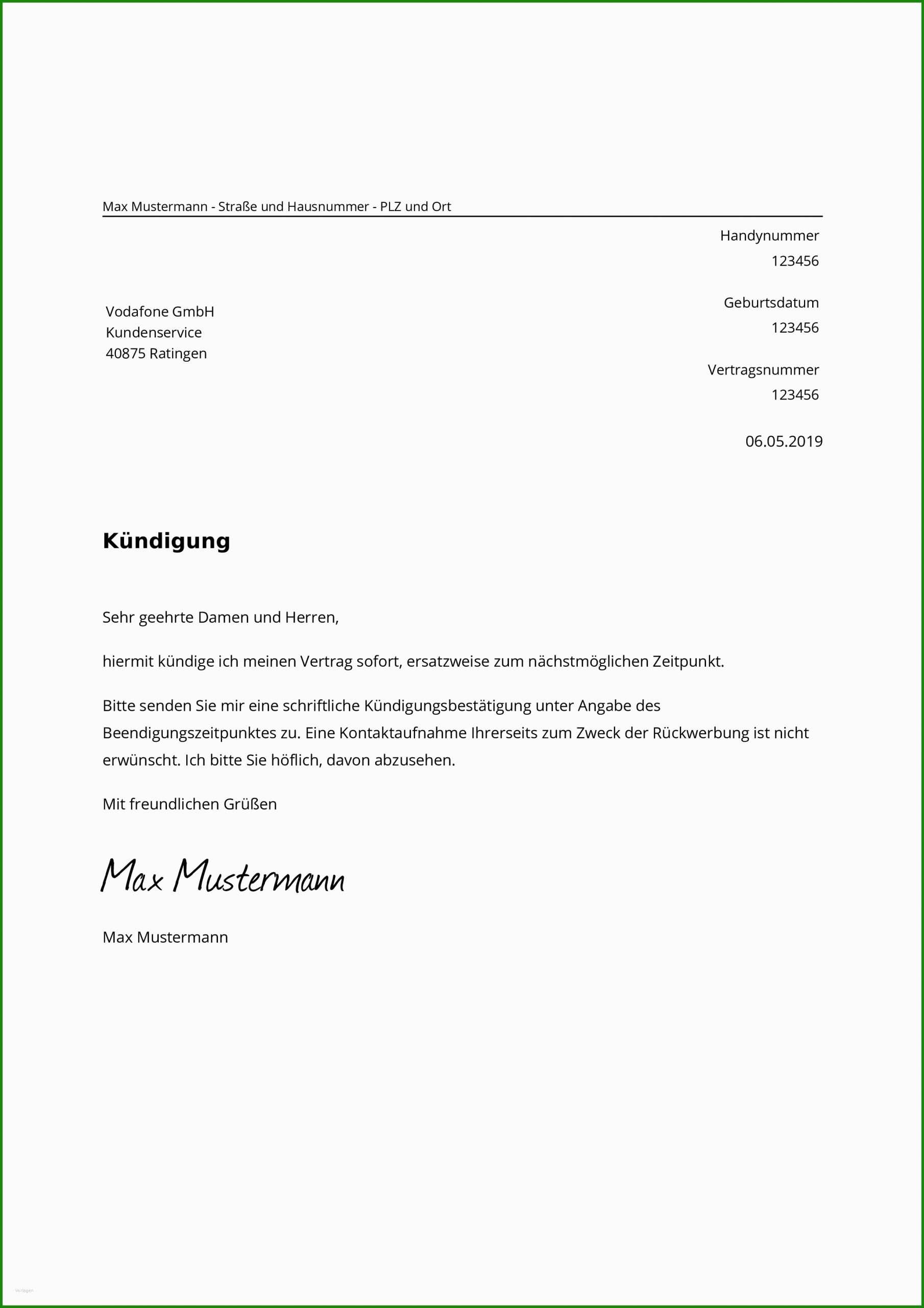 Empfangsbestätigung Für Brief Muster