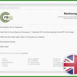 Englische Rechnung Muster
