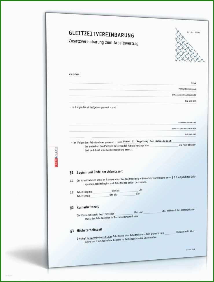 Ergänzung Zum Arbeitsvertrag Muster