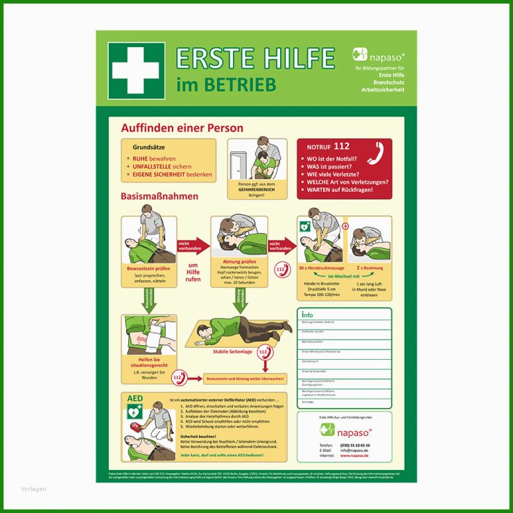 Erste Hilfe Protokoll Vorlage