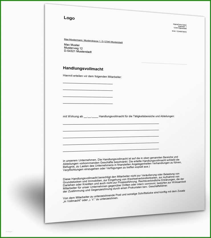 Erteilung Vollmacht Muster