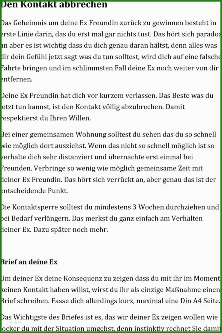 Ex Freundin Zurückgewinnen Brief Schreiben Vorlage