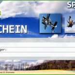 Fallschirmsprung Gutschein Vorlage