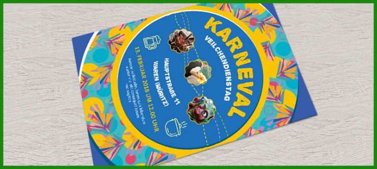 Fasching Party Flyer Vorlagen