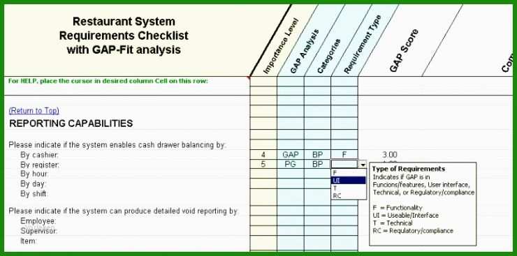 Fit Gap Analyse Vorlage