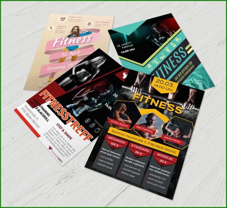 Fitness Flyer Vorlagen