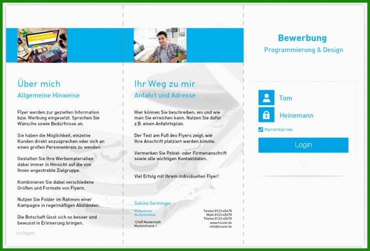 Flyer 6 Seiten Vorlage