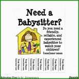 Flyer Babysitter Vorlage