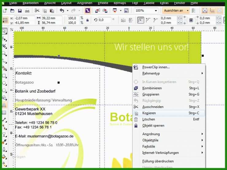 Flyer Corel Draw Vorlage