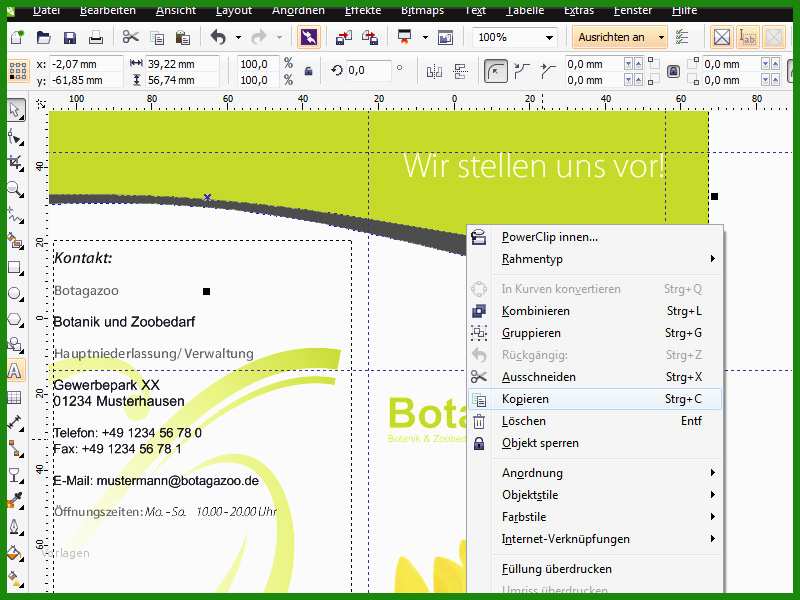 Flyer Corel Draw Vorlage