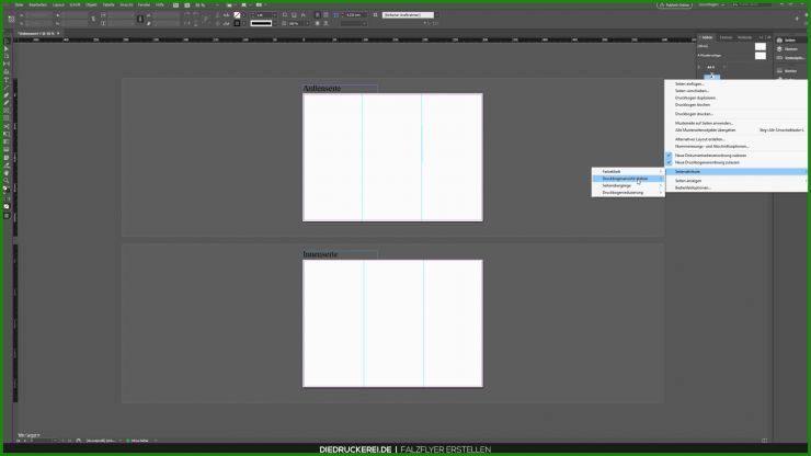 Flyer Din Lang Wickelfalz Indesign Vorlage