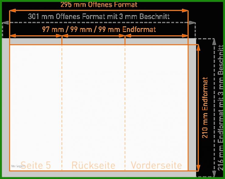 Flyer Din Lang Wickelfalz Vorlage