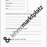 Französisch Steckbrief Vorlage