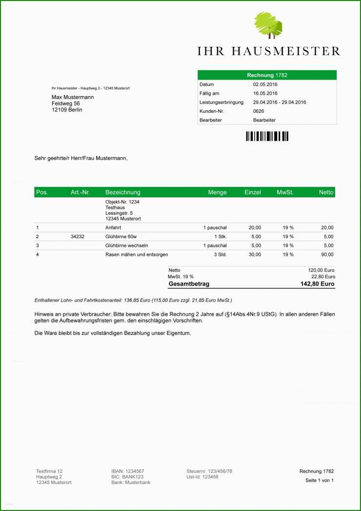 Freier Mitarbeiter Rechnung Muster 6 Freier Mitarbeiter Rechnung Muster