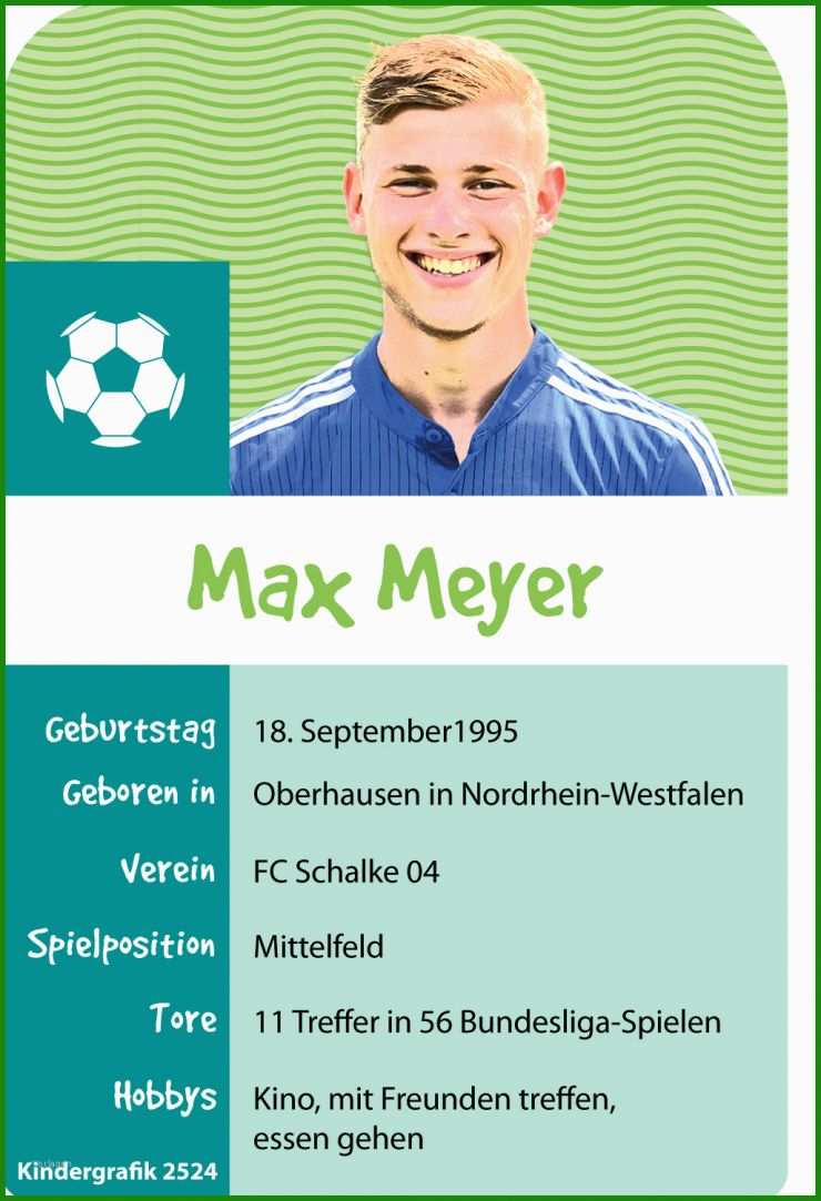 Fußballspieler Steckbrief Vorlage