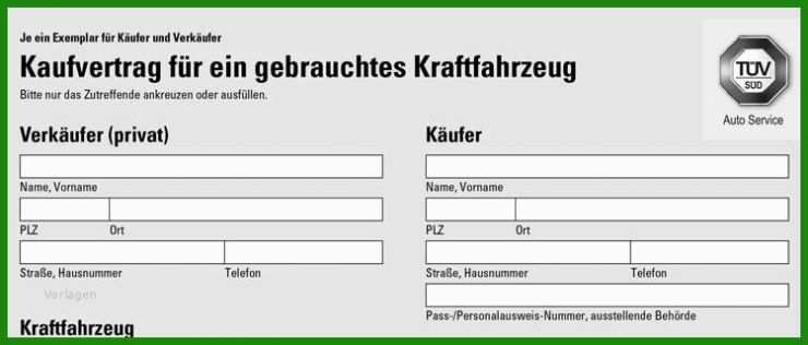 Gebrauchtwagen Kaufvertrag Muster Privat