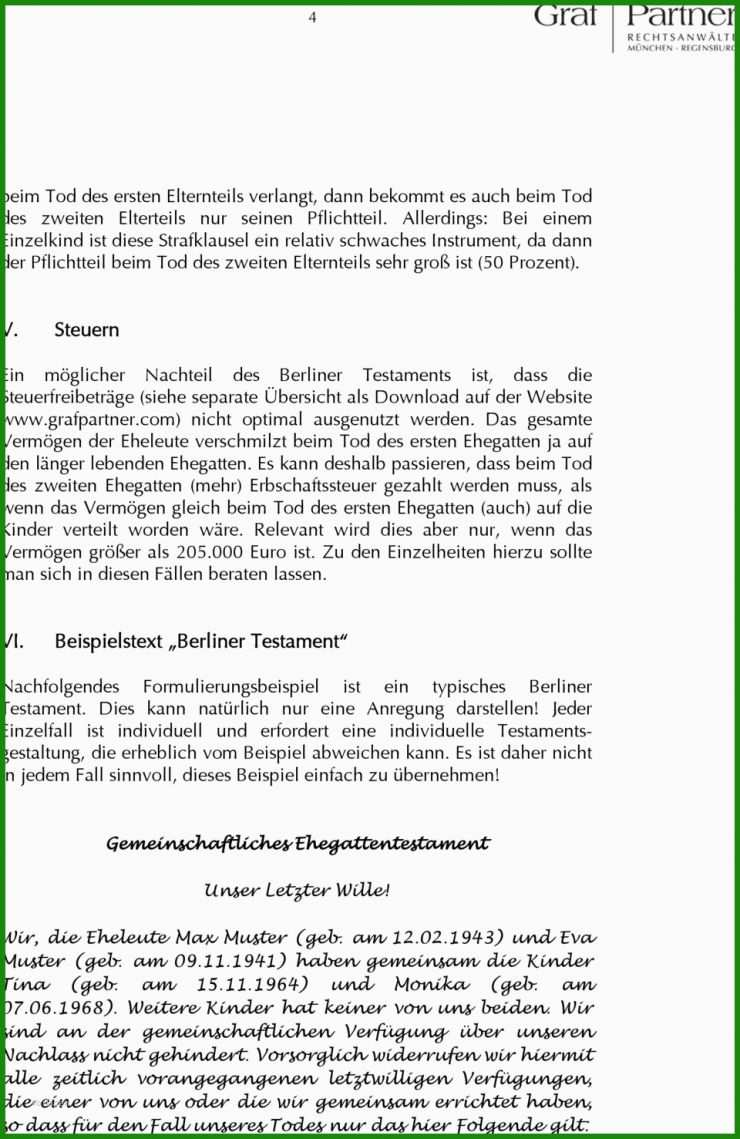 Gegenseitiges Testament Muster 6 Gegenseitiges Testament Muster