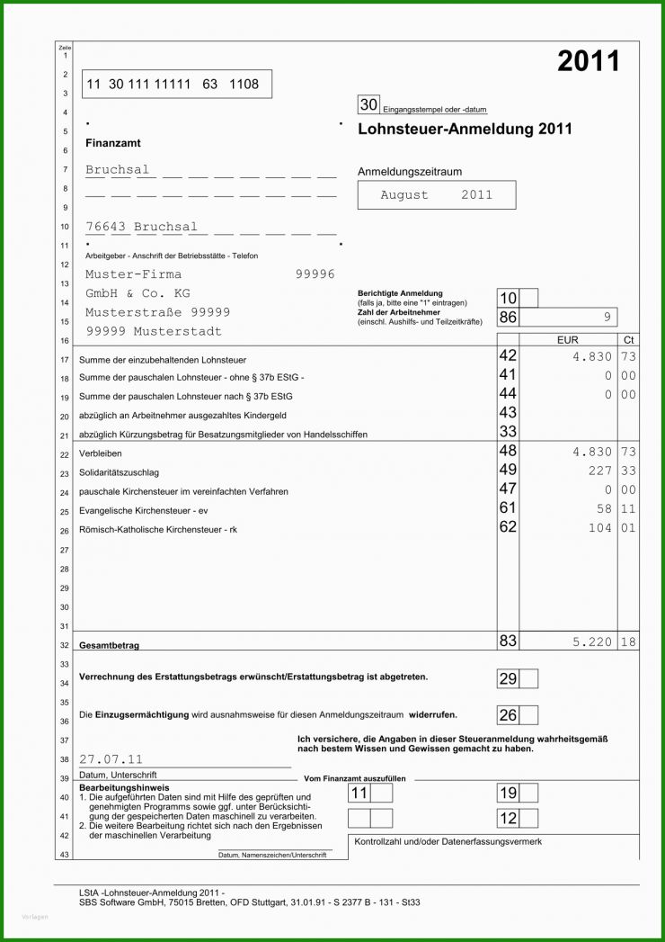 Gehaltsabrechnung Muster Rechnung