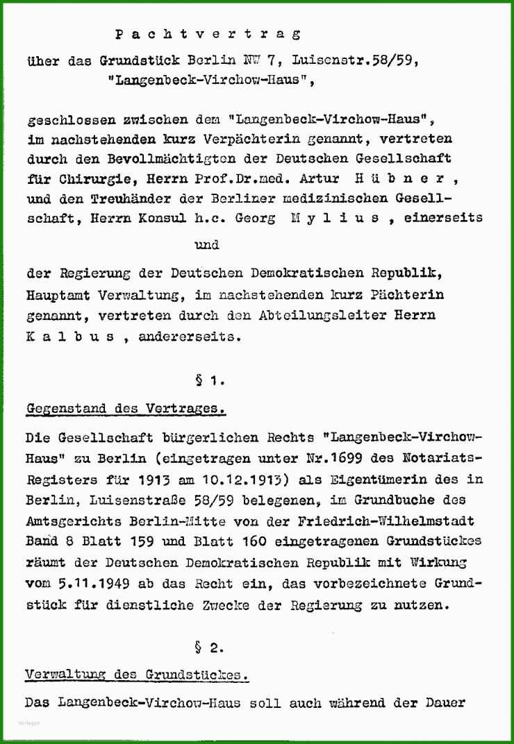 Gewerblicher Pachtvertrag Muster