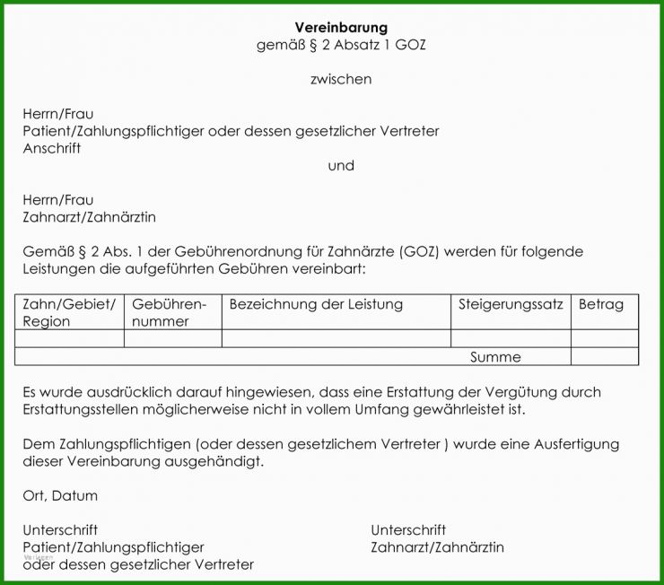 Goä Rechnung Muster