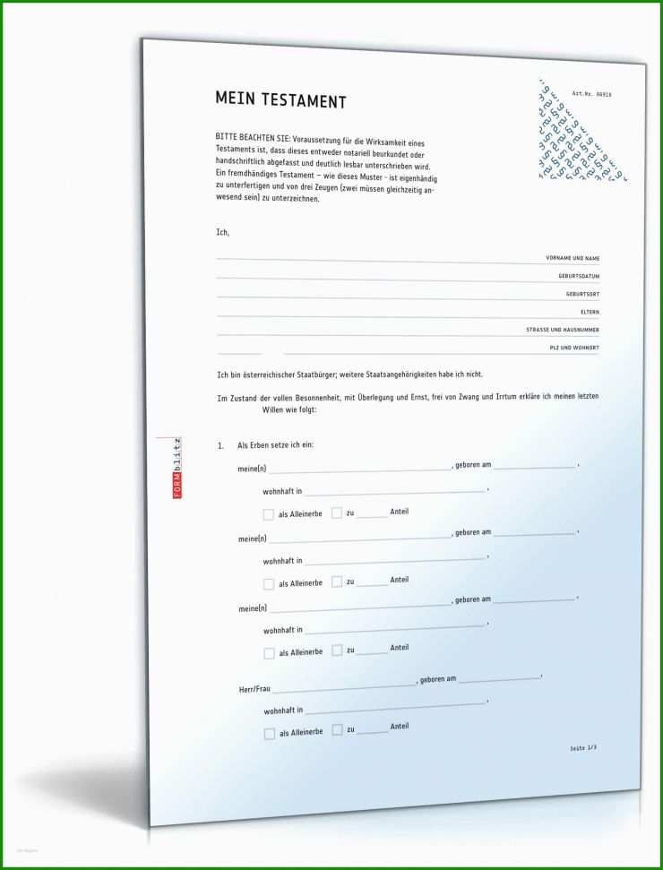 Gratis Vorlage Berliner Testament