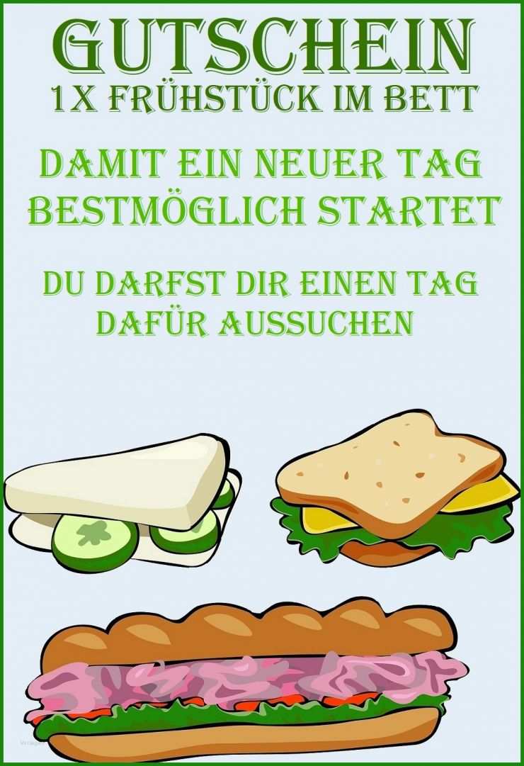 Gutschein Für Ein Frühstück Vorlage