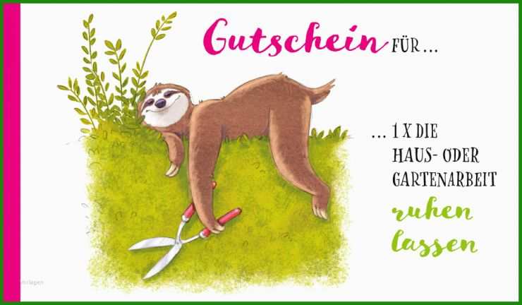Gutschein Gartenarbeit Vorlage