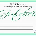 Gutschein Grillen Vorlage