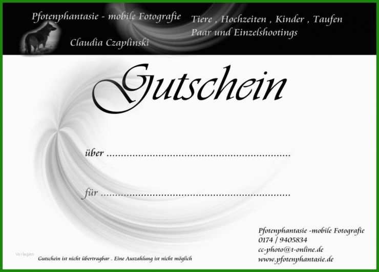 Gutschein Kleidung Vorlage
