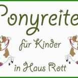 Gutschein Ponyreiten Vorlage