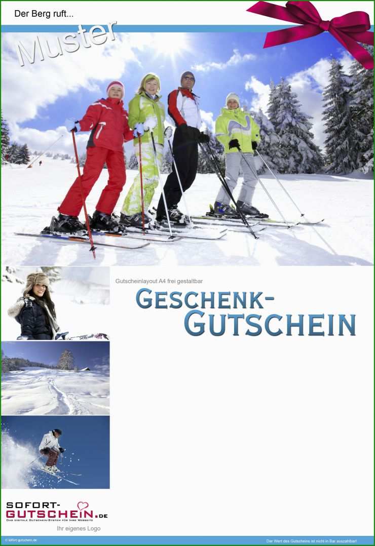 Gutschein Skifahren Vorlage Kostenlos