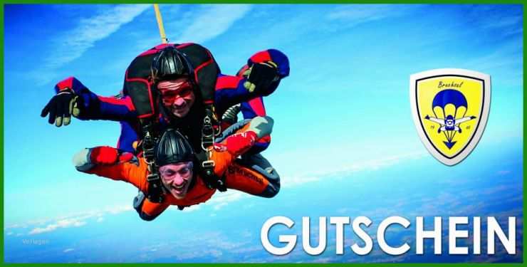Gutschein Tandemsprung Vorlage