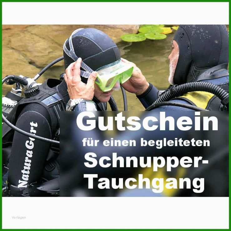 Gutschein Tauchen Vorlage
