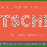 Gutschein Vorlage Nähkurs