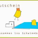 Gutschein Vorlage Schwimmbad