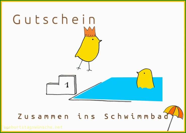 Gutschein Vorlage Schwimmbad