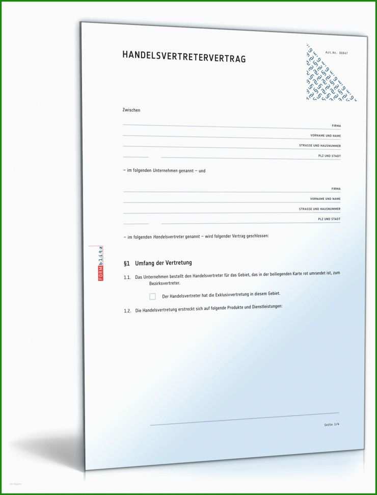 Handelsvertreter Rechnung Muster