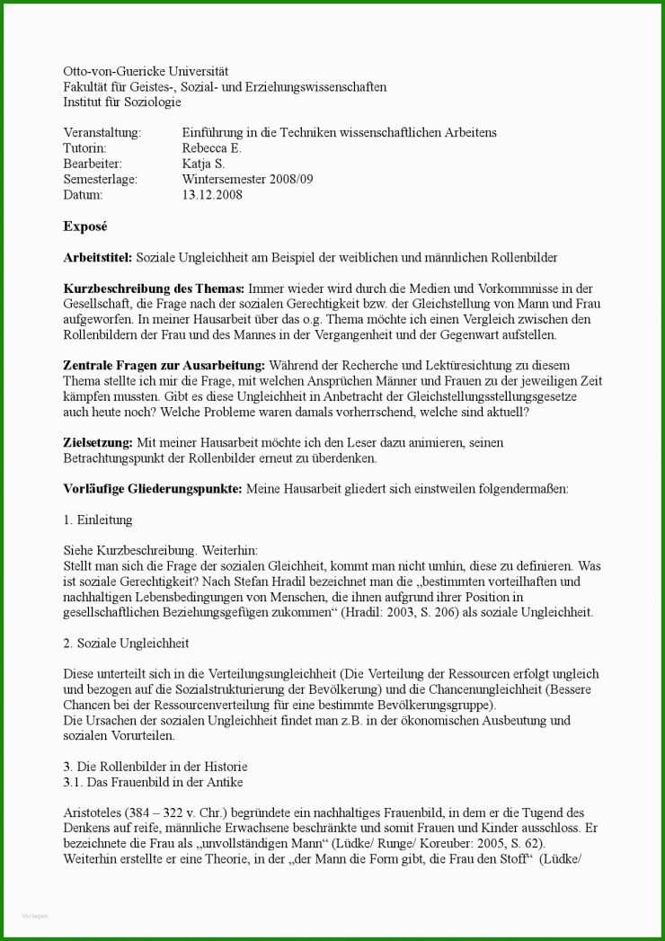 Handout Muster Facharbeit