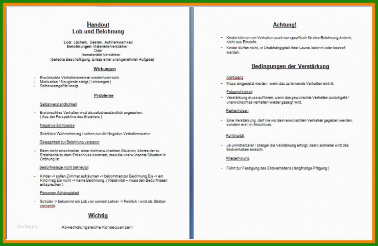 Handout Powerpoint Aufbau Muster