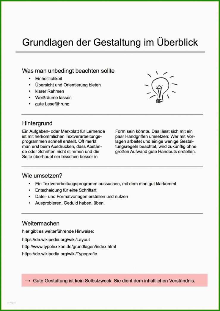 Handout Studium Muster