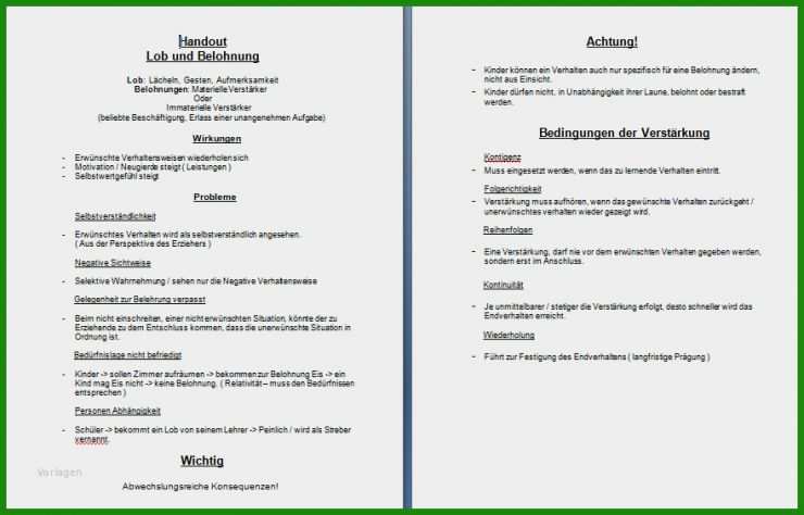 Handout Vorlage Powerpoint