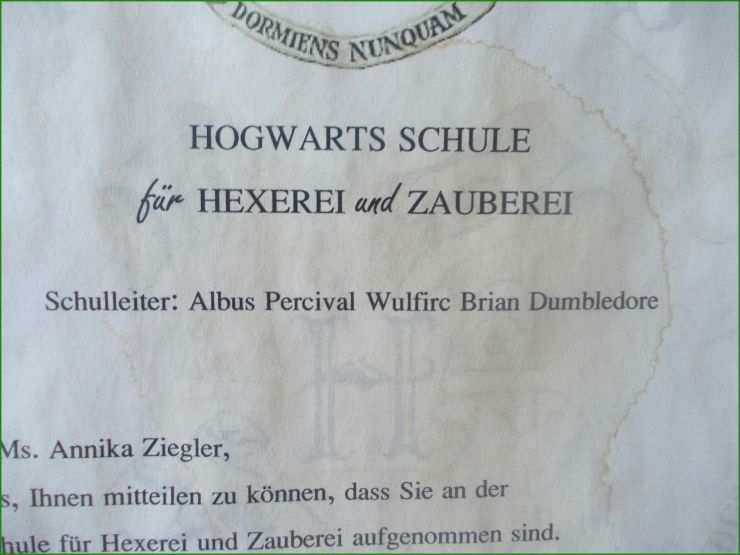 Harry Potter Brief Vorlage Zum Ausdrucken