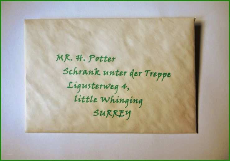 Harry Potter Hogwarts Brief Vorlage