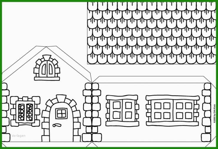 Haus Basteln Aus Papier Vorlage