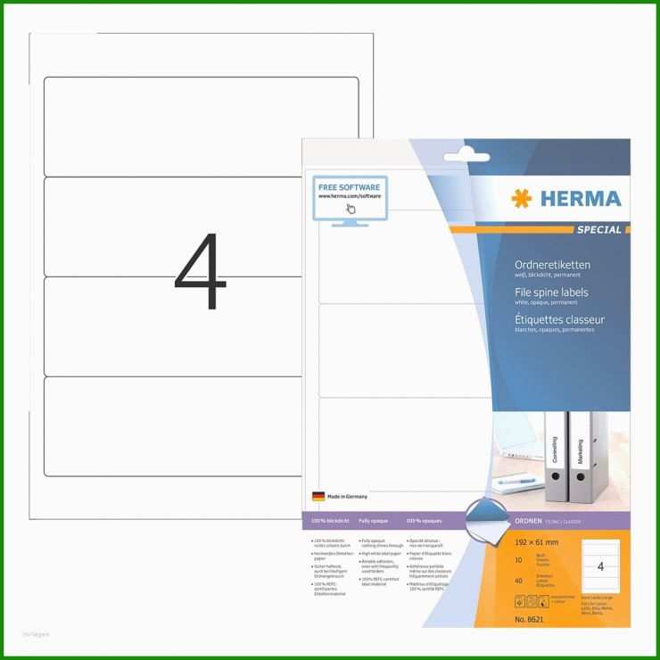 Herma Etiketten Vorlage 8621