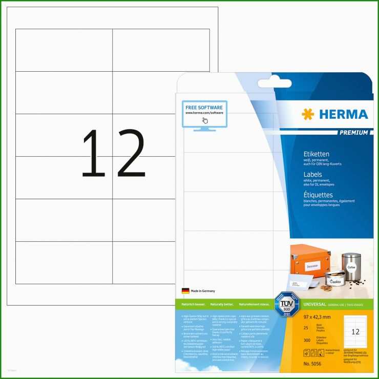 Herma Etiketten Vorlagen 4616