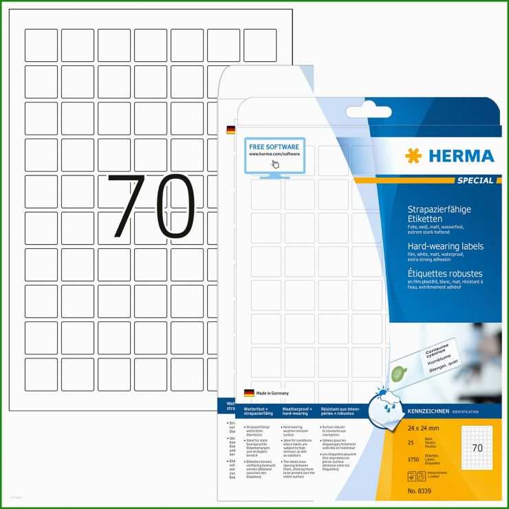 Herma Etiketten Vorlagen 5090