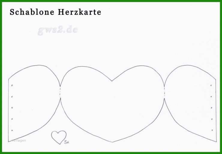Herzkarte Basteln Vorlage